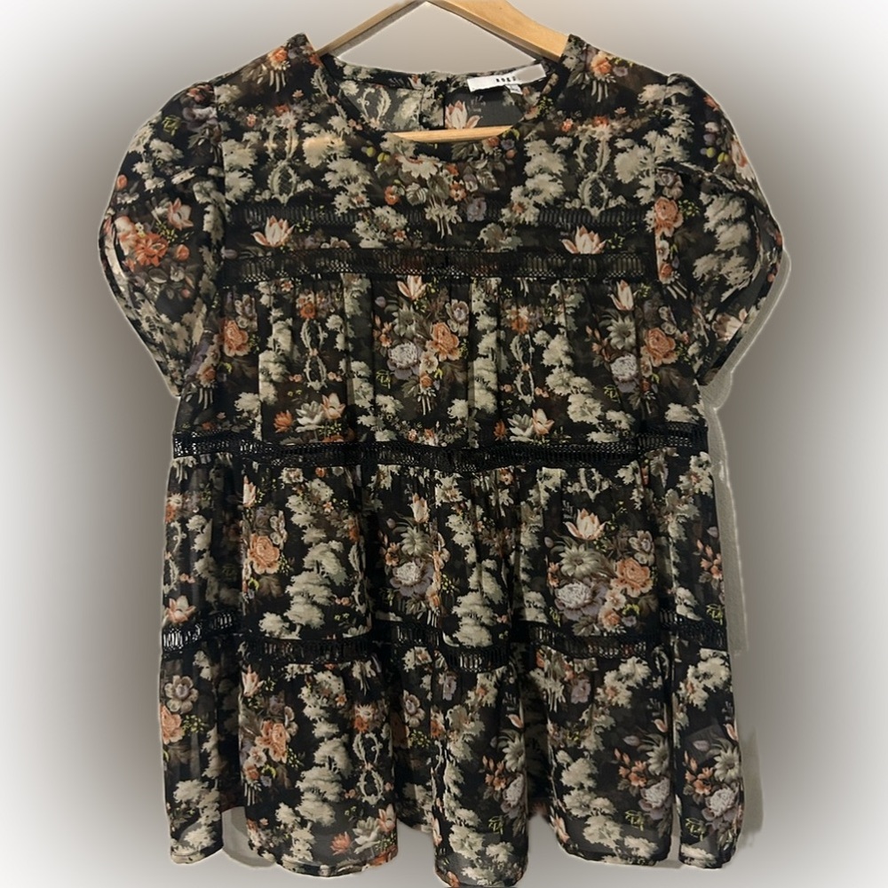 Anthropologie Ro & De Floral Blouse